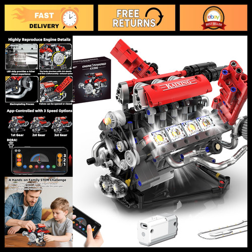 Working mini engine model - working, v8