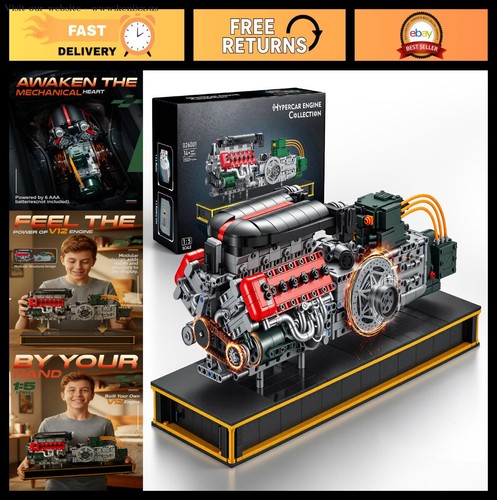 V12 engine model kit 2322pcs - engine,